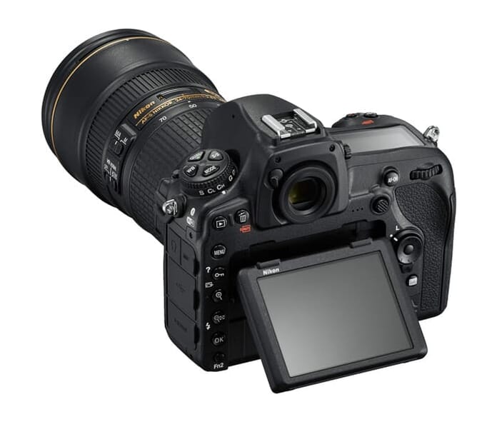 Nikon D850 tilted rear LCD