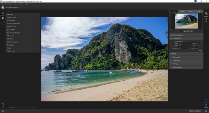 ON1 Resize 2018 Review General Layout