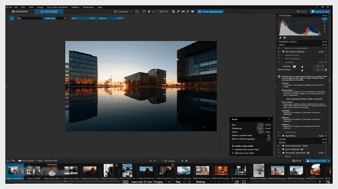 DxO has built a name for themselves in the photo industry and this software is proof of why they've been so successful.
