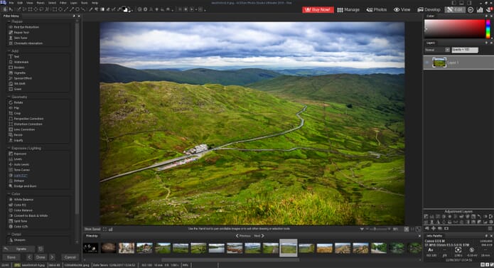 ACDSee Photo Studio Ultimate 2019 Review - Edit tab layout