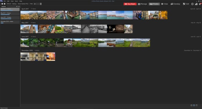 ACDSee Photo Studio Ultimate 2019 Review - Photos tab layout