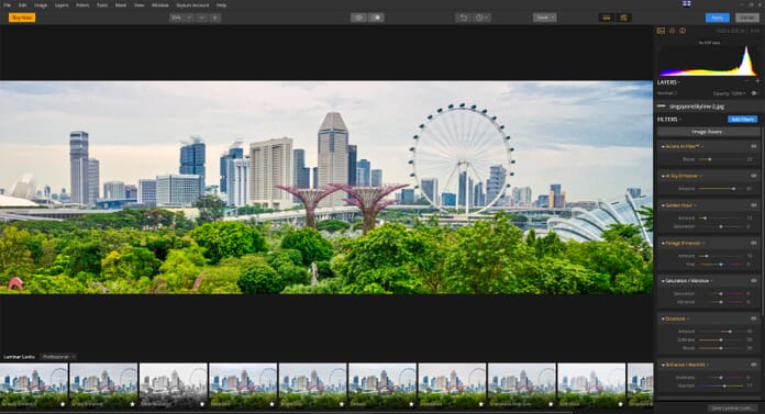 Automatic enhancements in luminar