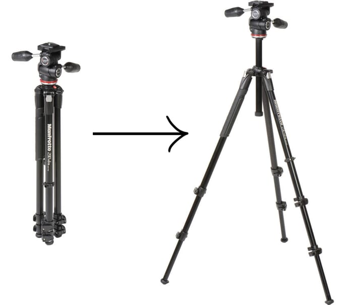 Manfroto MK290 3WUS Size Comparison: compact to full size