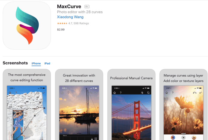 Max Curve tool for curve edits
