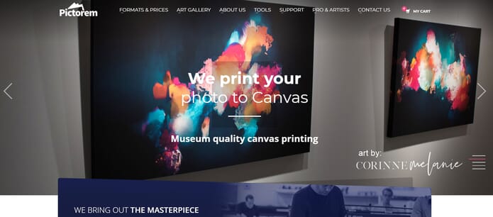Pictorem website printing company
