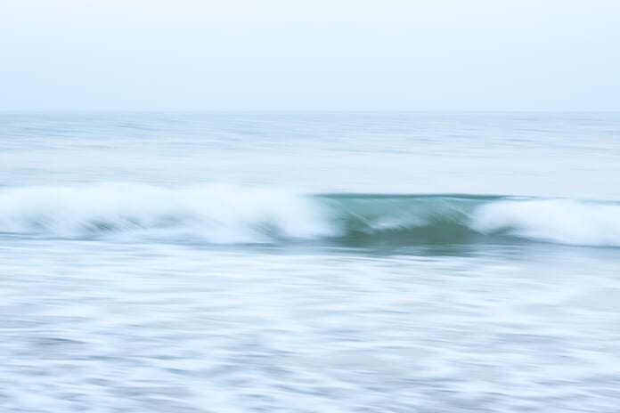 long shutter speed image of waves