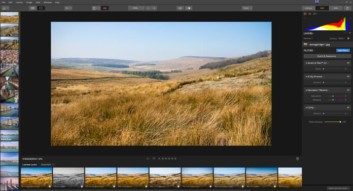 Basic view of editing pane