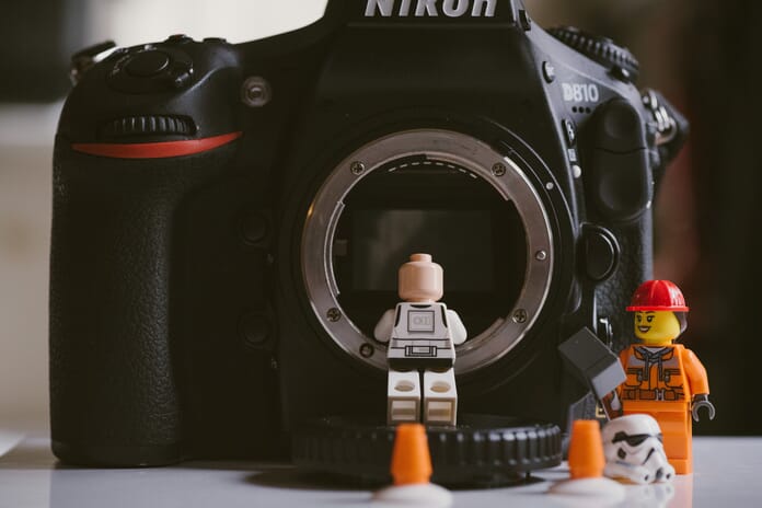 lego looking in camera
