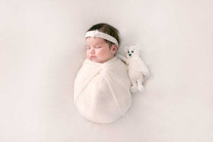 baby in swaddle