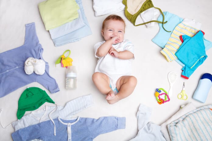 Newborn photography tips baby with accessories