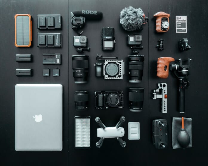 photography gear setup