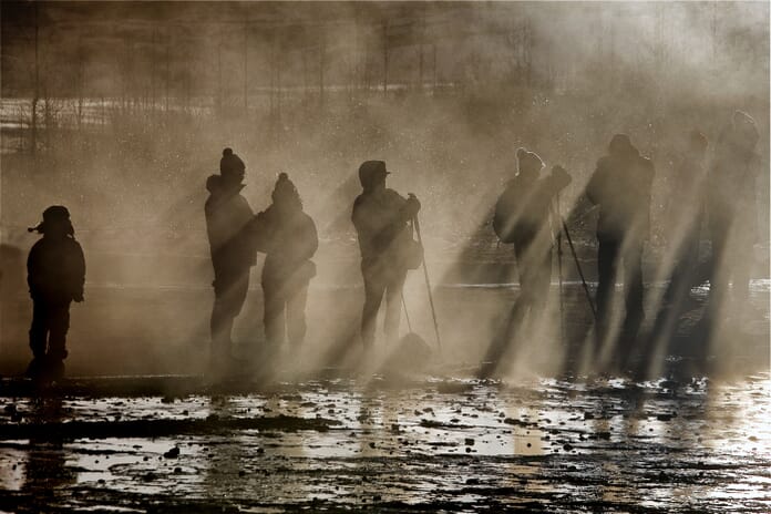 photographers in the mist