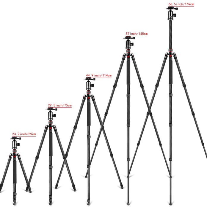 tripod extends to various heights which is important photography gear