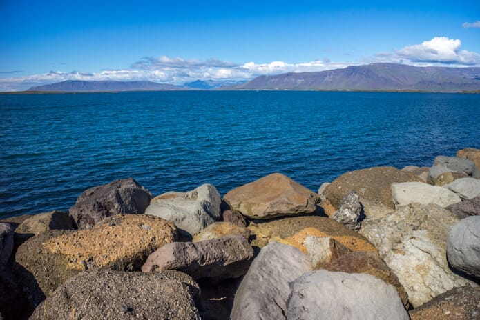 Reykjavik and the Esja Mountain range