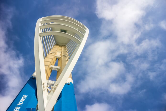 Spinnaker Tower during mid-day in Portsmouth