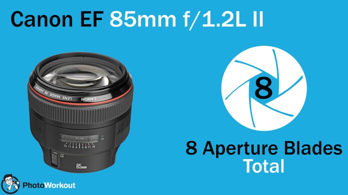Canon EF 85mm 8 Aperture Blades