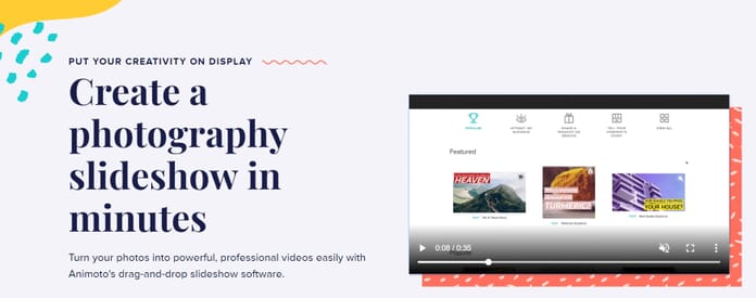 Animoto software best slideshow maker