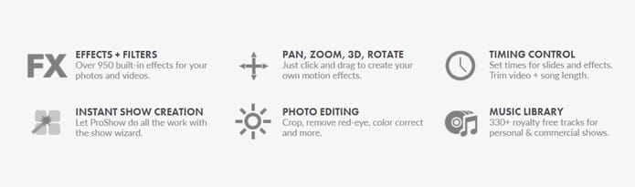 proshow gold features