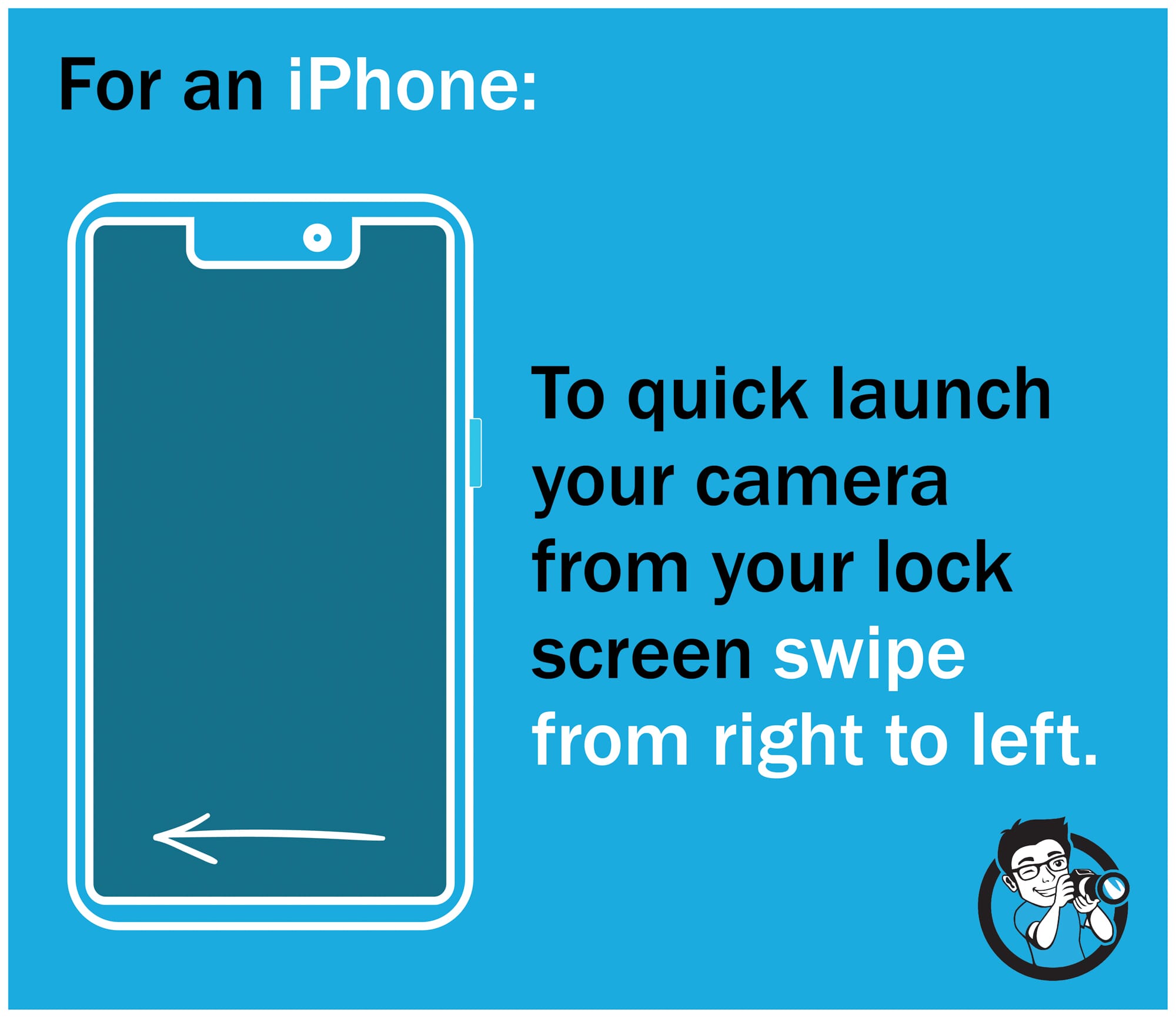 swipe open iphone camera