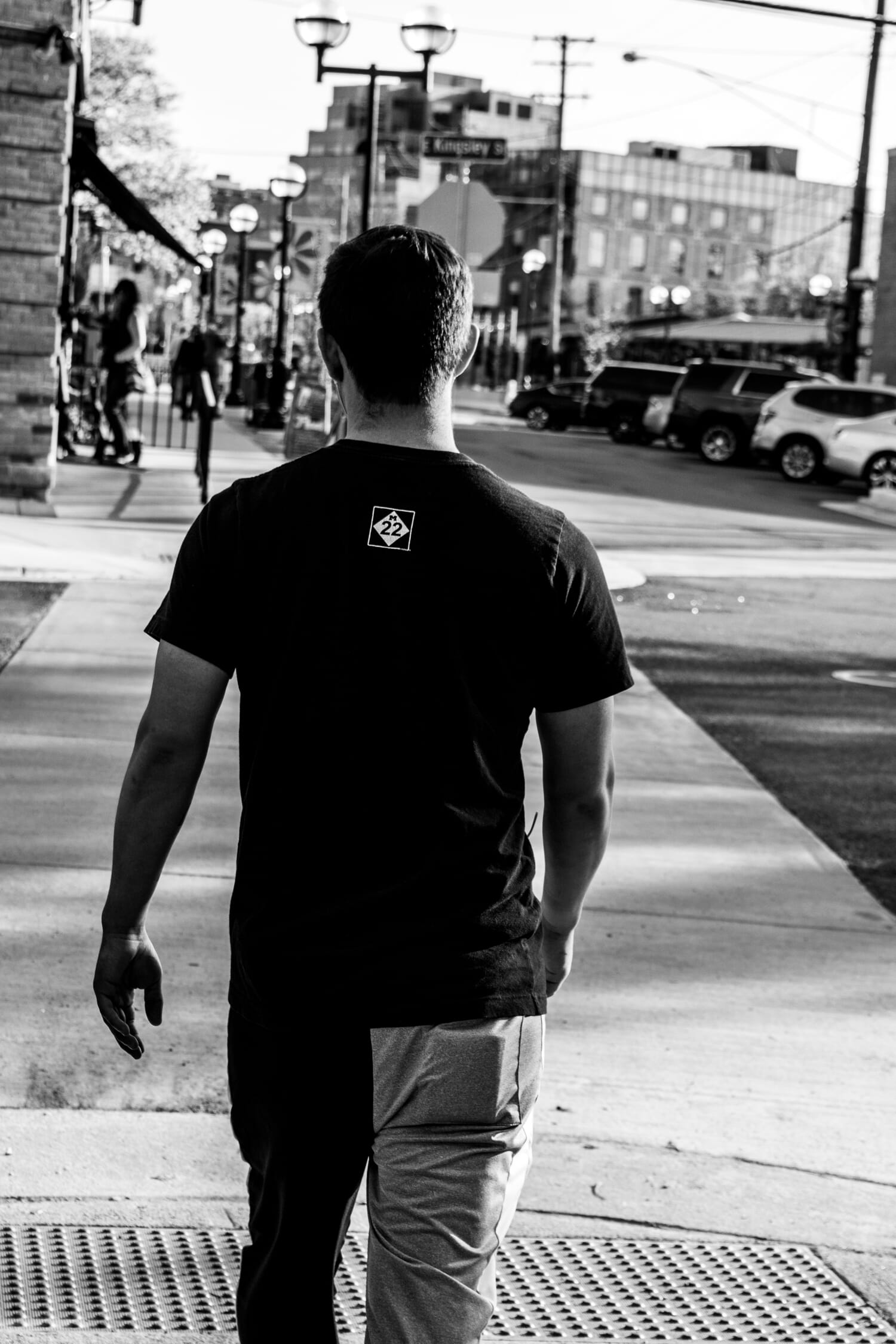 Man crossing road