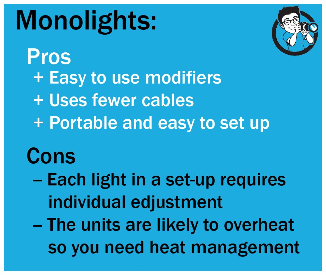 Pros and cons of monolights