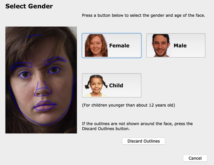 PortraitPro 18 gender detection