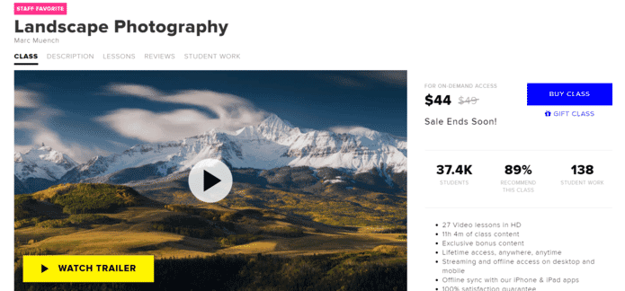 best landscape photography courses