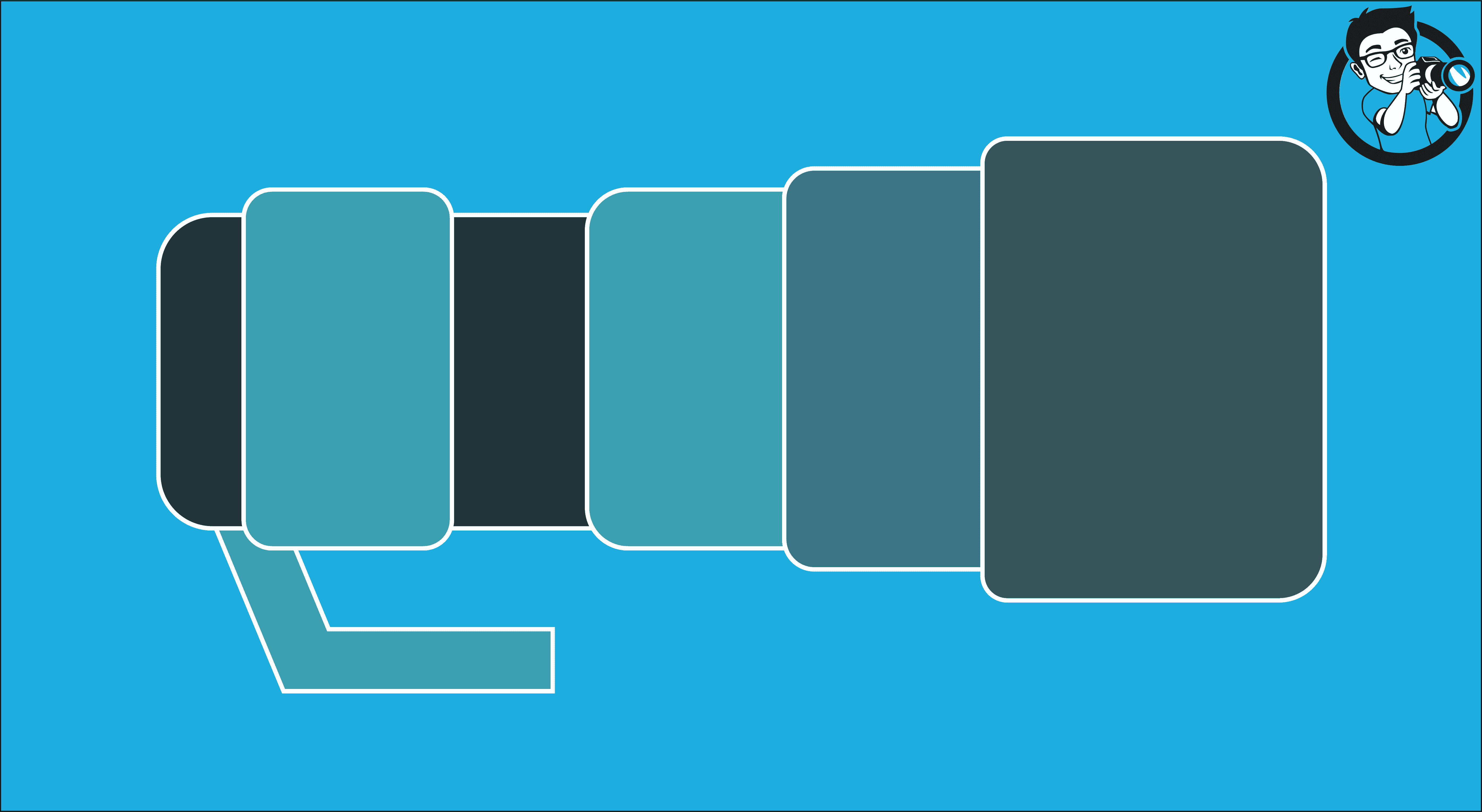 graphic of a telephoto lens