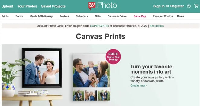 Walgreens Photo Canvas Prints