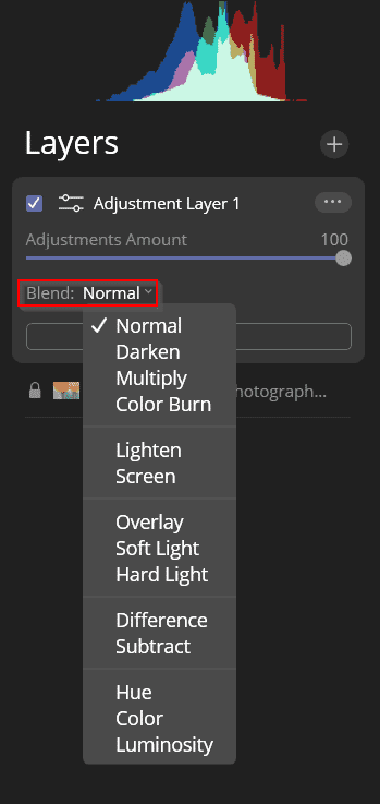 normal blending option