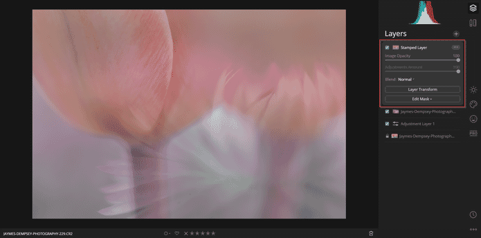 luminar stamped layers