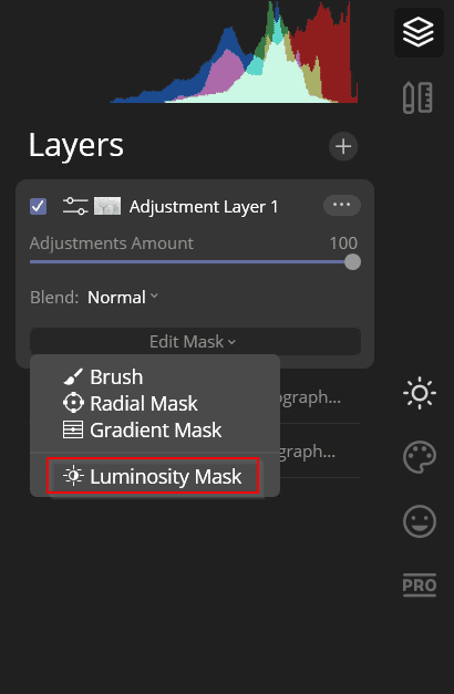 luminosity masking