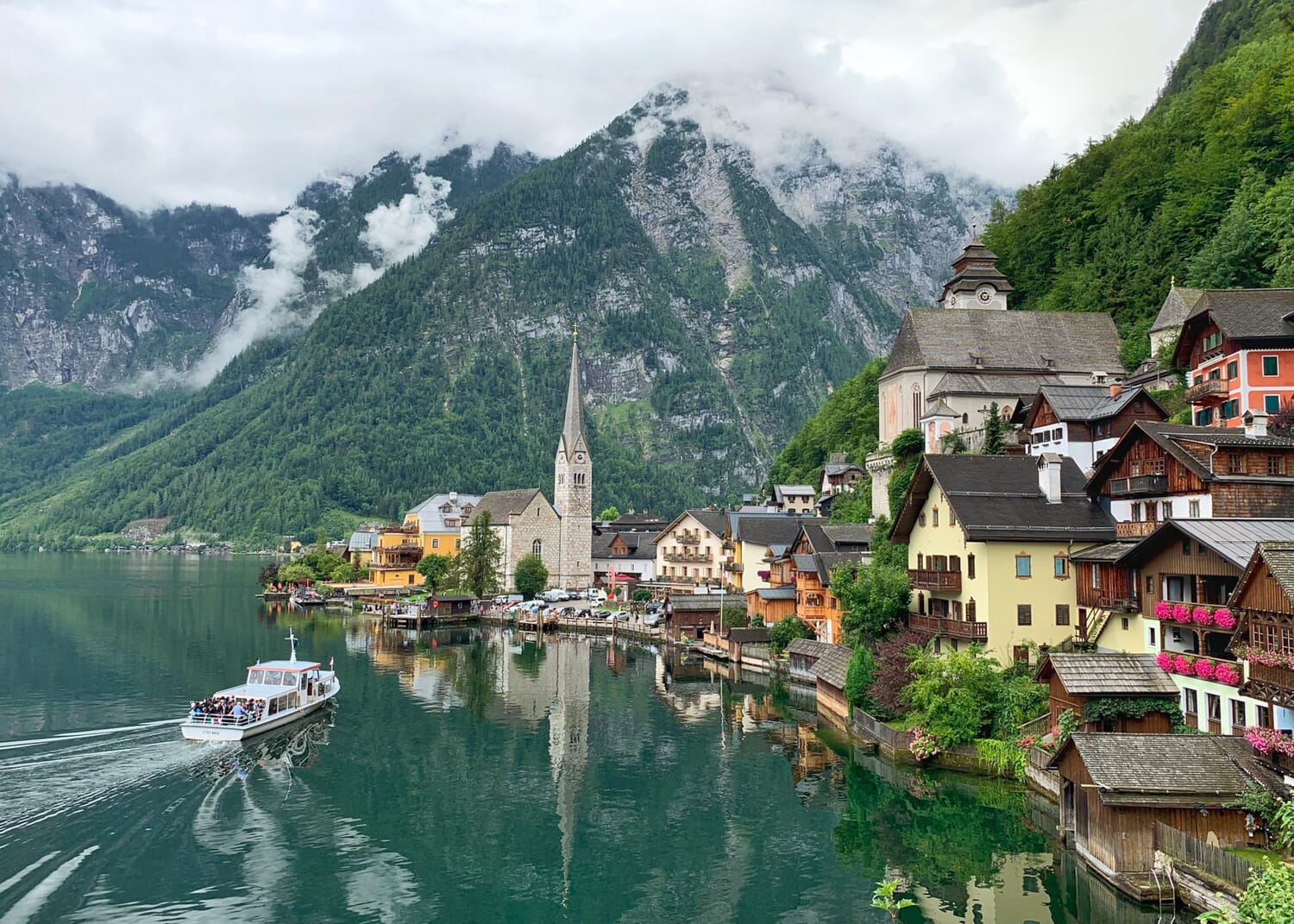 Hallstatt as seen from the village viewpoint