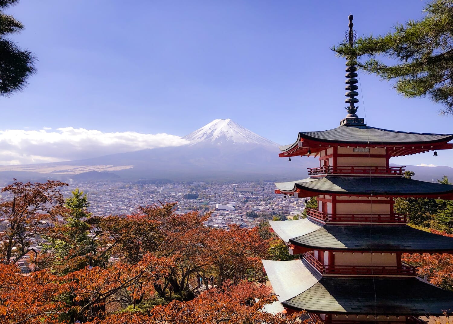 Chureito Pagoda and Mt. Fuji