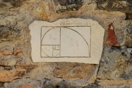 Fibonacci Sequence (Golden Ratio) in a wall. A common photography rule.