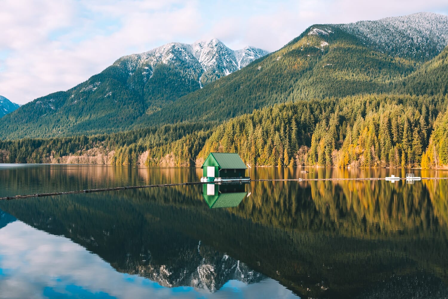 The Capilano Watershed on Capilano Lake in Vancouver