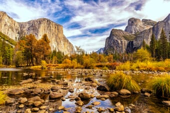 The Merced River at Yosemite Valley View