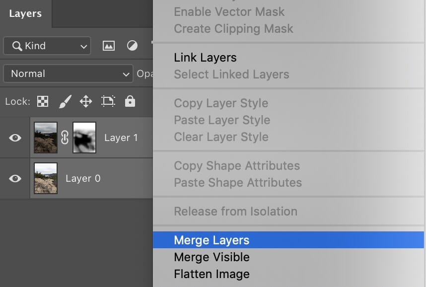 PhotoShop Merge Layers