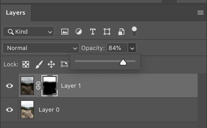 layer opacity adjustment