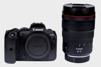 Canon 24-70mm lens with the EOS R6 camera.