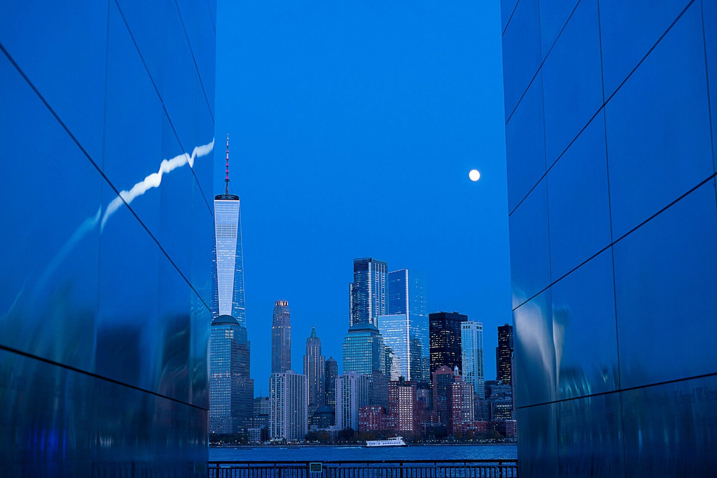 blue hour photography city skyline