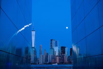 blue hour photography city skyline