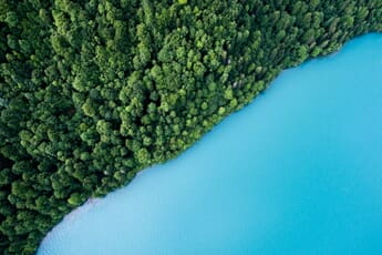 vantage point in photography aerial forest and lake