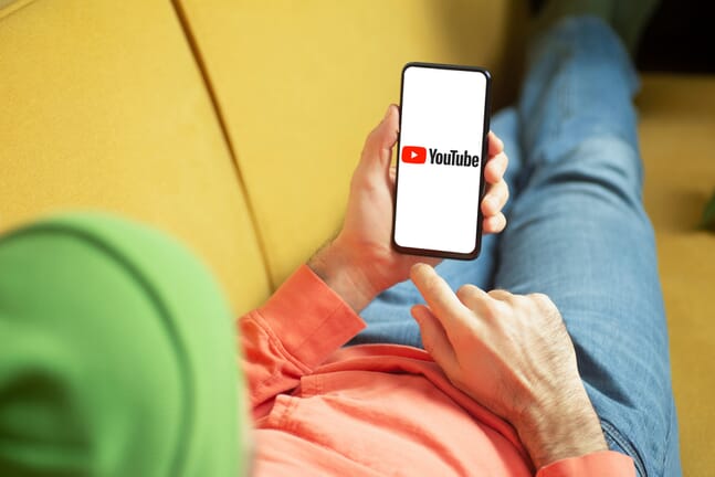Watching Youtube on Smartphone