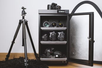 Dry Cabinet Camera and Lens Storage