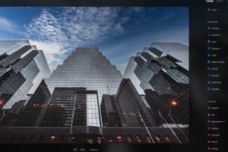 Luminar Neo review buildings with beautiful reflections