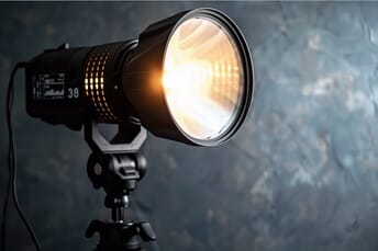 Studio light in a photography studio