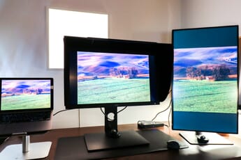 BenQ Monitors connected to MacBook Pro