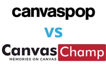 Canvaspop vs CanvasChamp comparison of canvas printing services
