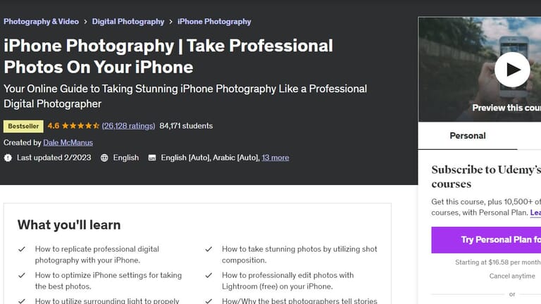 Phone Photography Course 10 Best iPhone Photography Courses Online (2026) — Free & Paid